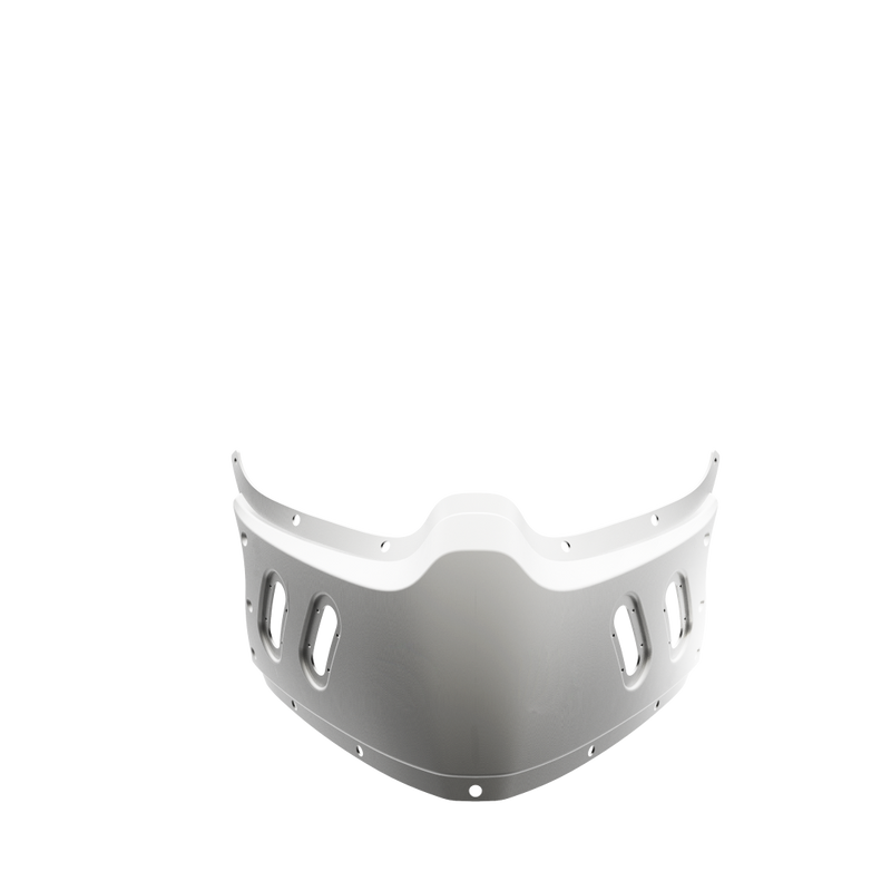 Mask - matte silver grey